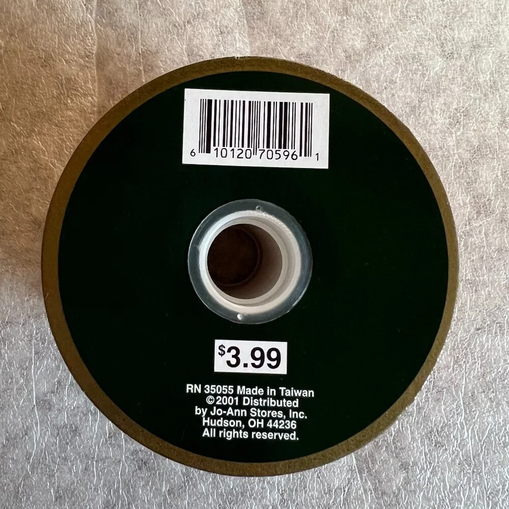 Assorted Christmas Ribbon/Garland - 12-foot length each - 5 Spools (Unopened)